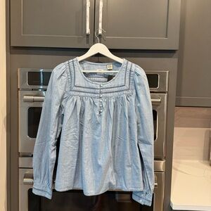 NWT Levi’s Cotton Light Blue Long Sleeve Blouse